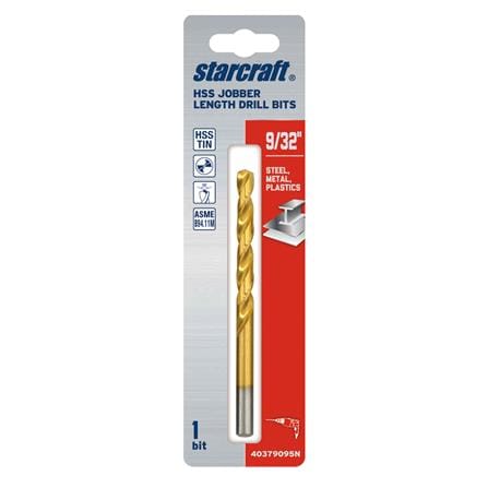 ดอกเจาะเหล็ก STARCRAFT TITANIUM HSS&TIN-COATED 9/32 นิ้ว_2