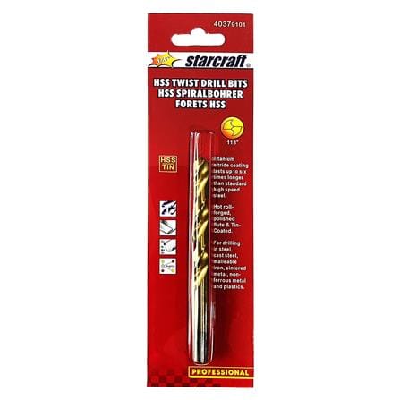 ดอกเจาะเหล็ก STARCRAFT TITANIUM HSS&TIN-COATED 3/8 นิ้ว_1