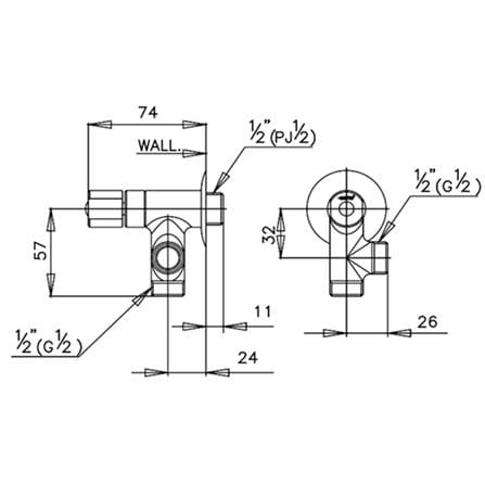 สต๊อปวาล์ว 2 ทาง COTTO CT128(HM)_1