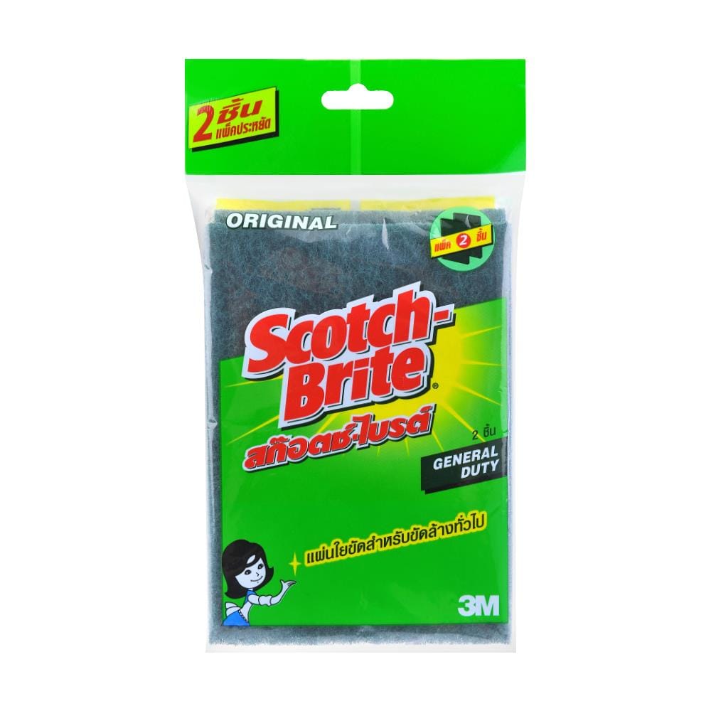 แผ่นใยขัด SCOTCH-BRITE 4x6 นิ้ว แพ็ก 2 ชิ้น