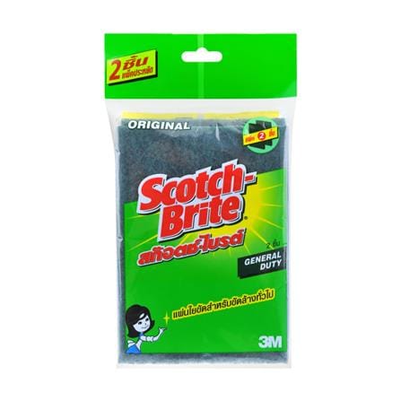 แผ่นใยขัด SCOTCH-BRITE 4x6 นิ้ว แพ็ก 2 ชิ้น