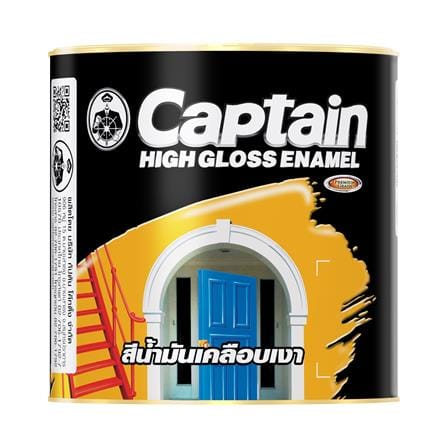 สีน้ำมันเคลือบเงา ชนิดเงา CAPTAIN BASE C สีขาว 1/4 แกลลอน_0