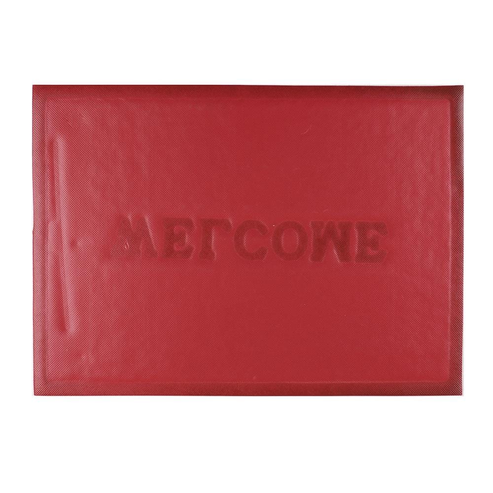 พรมเช็ดเท้าดักฝุ่น HOME LIVING STYLE WELCOME 50X70 ซม. สีแดง