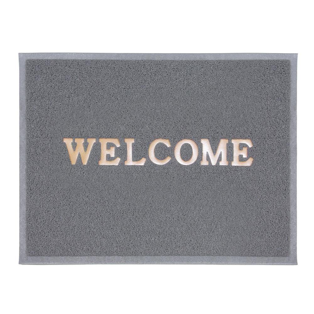 DUST CONTROL MAT HOME LIVING STYLE WELCOME 60X80CM GREY