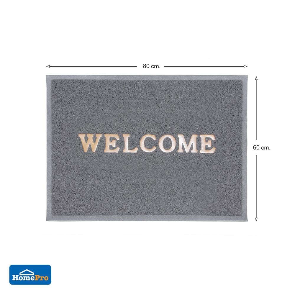 DUST CONTROL MAT HOME LIVING STYLE WELCOME 60X80CM GREY