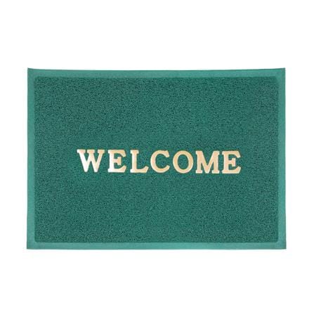 พรมเช็ดเท้าดักฝุ่น HOME LIVING STYLE WELCOME 50X70 ซม. สีเขียว_0
