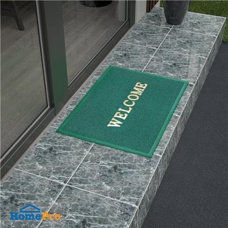 พรมเช็ดเท้าดักฝุ่น HOME LIVING STYLE WELCOME 50X70 ซม. สีเขียว_4