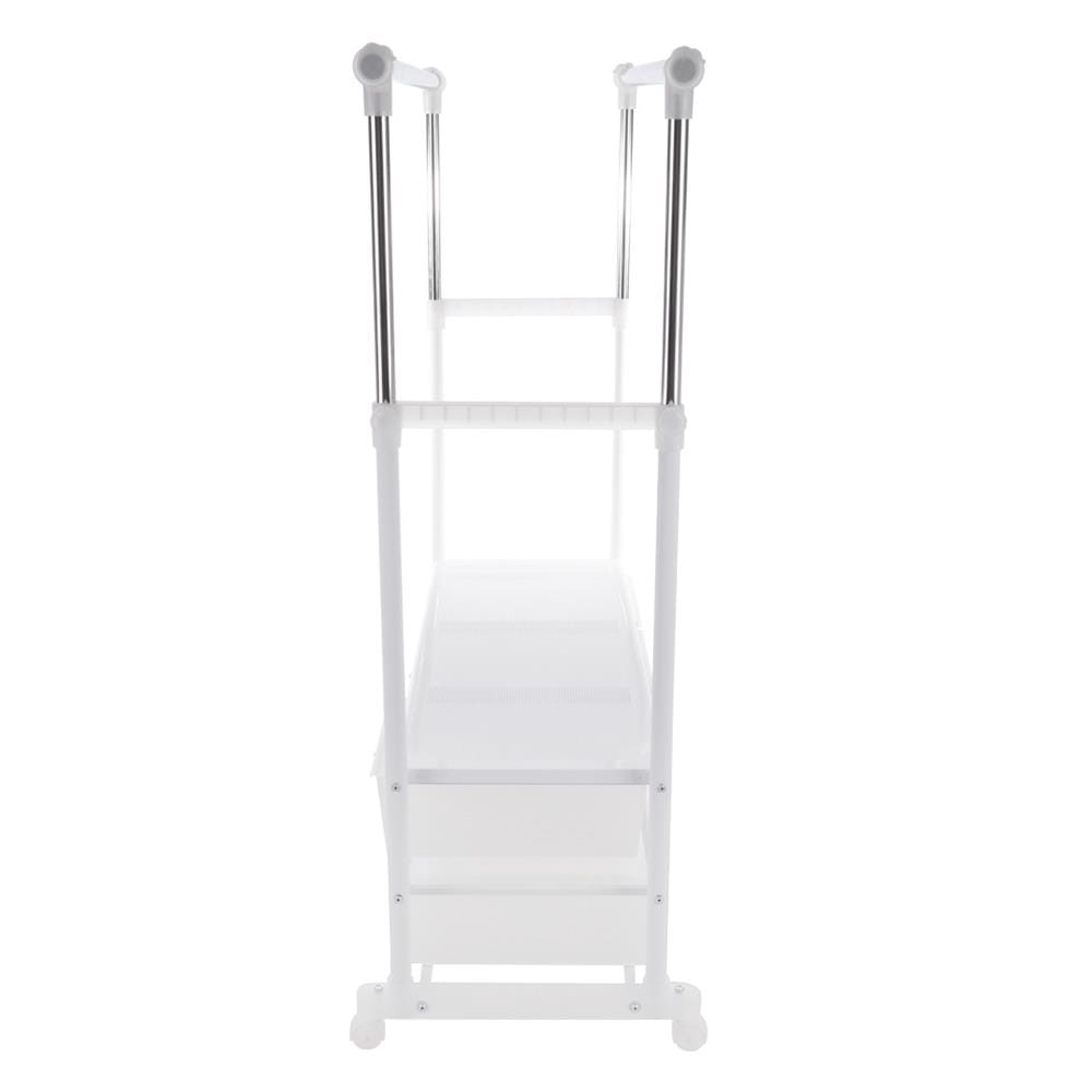 ADJUSTABLE CLOTHES RACK WITH 6 DRAWERS PLIM 150X47X165CM WHITE