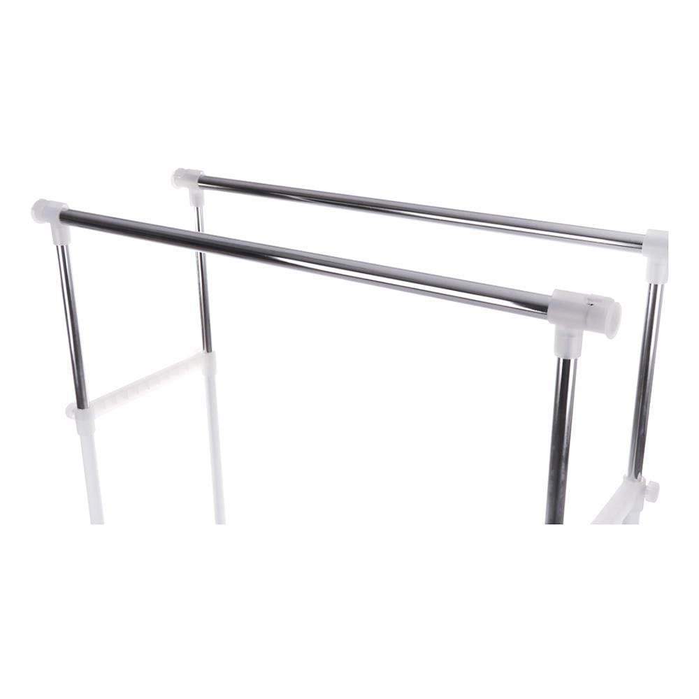 ADJUSTABLE CLOTHES RACK WITH 6 DRAWERS PLIM 150X47X165CM WHITE