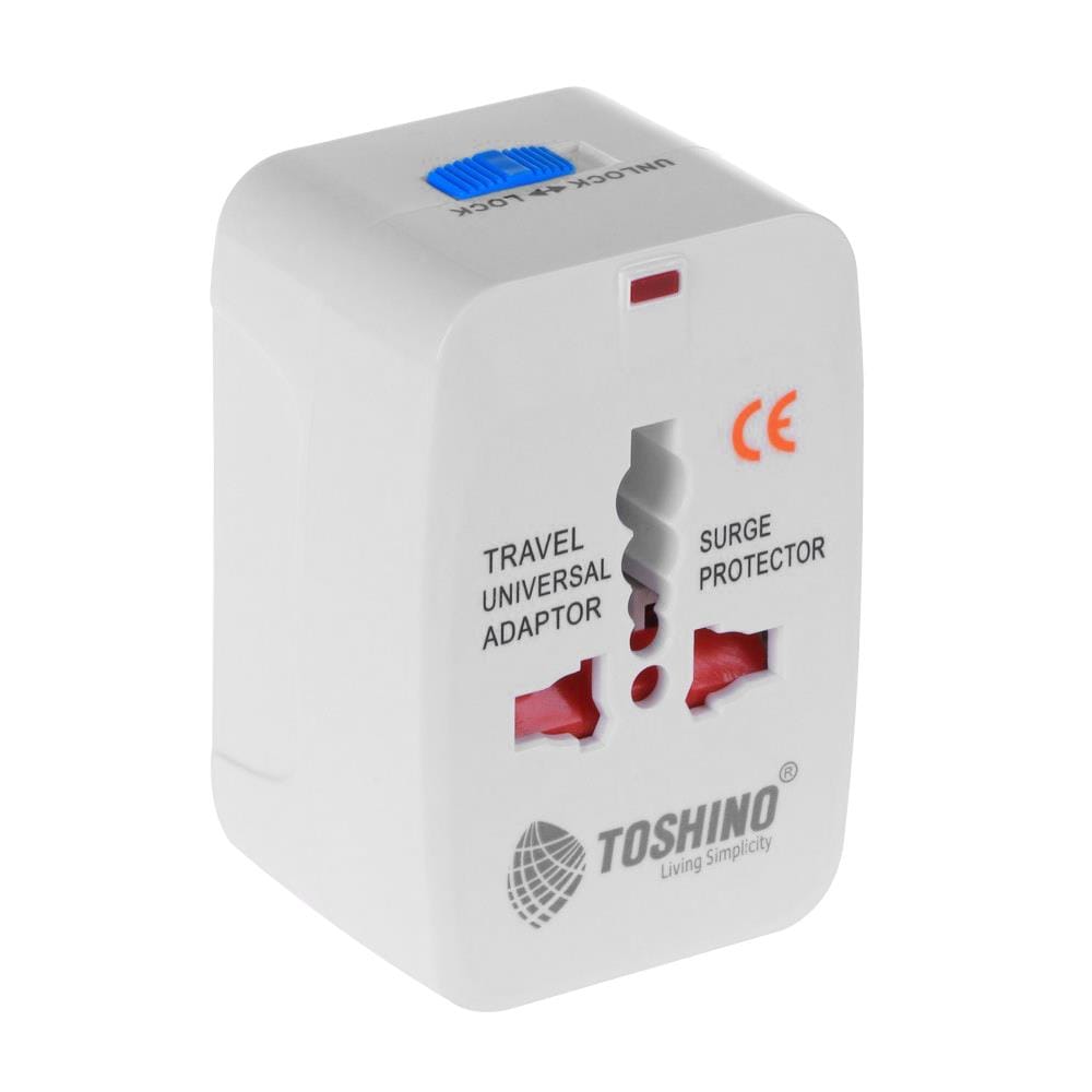 ปลั๊กแปลงขา TOSHINO DE-204 สีขาว
