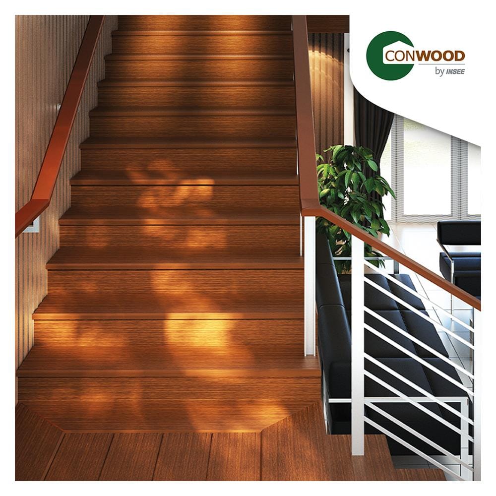 ไม้บันได ลูกตั้ง CONWOOD หน้า 8 นิ้ว 20X120X1.6 ซม. สีธรรมชาติ