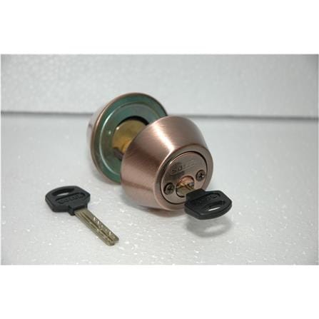 กุญแจลิ้นตาย 1 ด้าน SOLEX E5900 สีทองแดงรมดำ