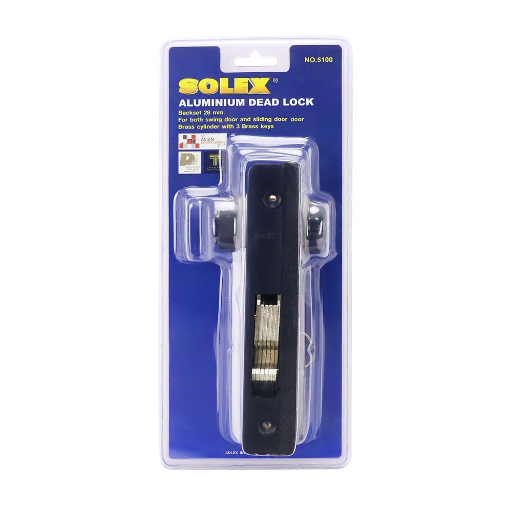 กุญแจบานเลื่อน SOLEX 5100 HT สีดำ