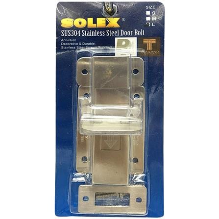 กลอนห้องน้ำ SOLEX 6 นิ้ว สีสเตนเลส_0