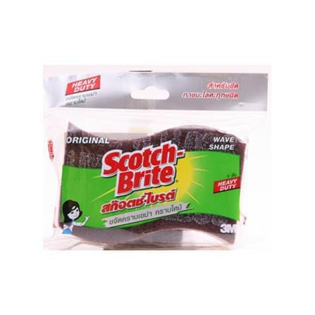 ฟองน้ำพร้อมใยขัดคราบเขม่าคราบไหม้ SCOTH-BRITE 4x6นิ้ว_0