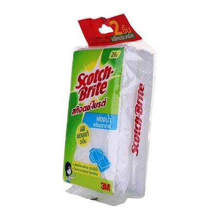 ฟองน้ำหุ้มตาข่าย SCOTCH-BRITE 8x2x13.5cm แพ็คคู่_2