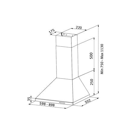 เครื่องดูดควันกระโจม FRANKE FFN906XS 90 ซม._1