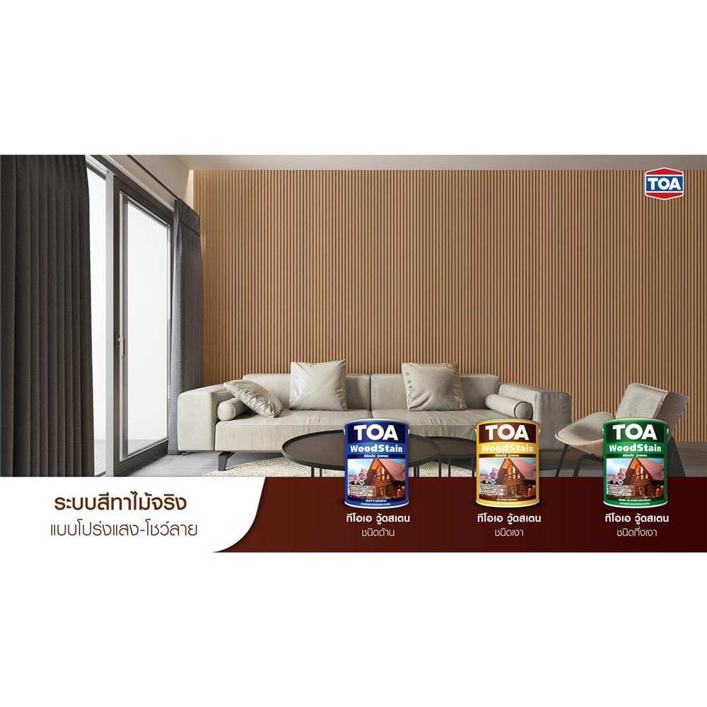 สีย้อมไม้ TOA WOODSTAIN M99 สีใส ด้าน 1 แกลลอน