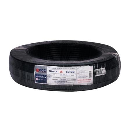 สายไฟ THW-A BCC 1x25 ตร.มม 100 ม. สีดำ_0