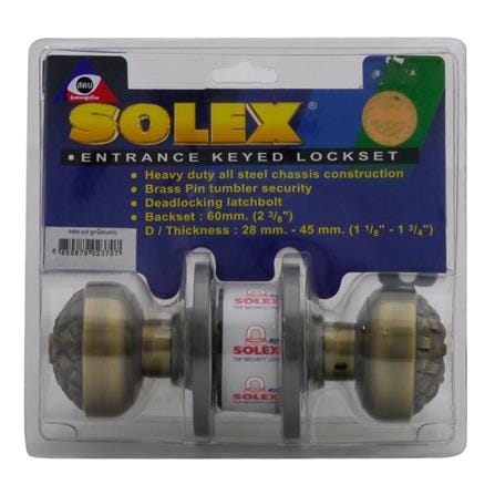 ลูกบิดประตู หัวจัน SOLEX 9400 AB สีทองเหลืองรมดำ_0