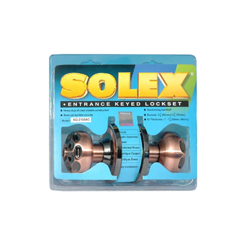 ลูกบิดประตู หัวจัน SOLEX 9850 AC สีทองแดงรมดำ