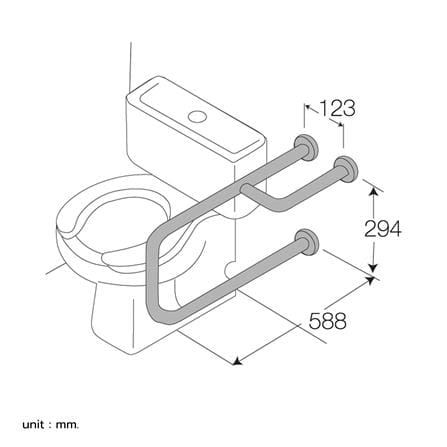 ราวมือจับ ข้างโถสุขภัณฑ์ WS HR-1108-2_3