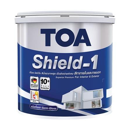 สีน้ำทาภายนอก ชนิดกึ่งเงา TOA SHIELD-1 BASE A สีขา...