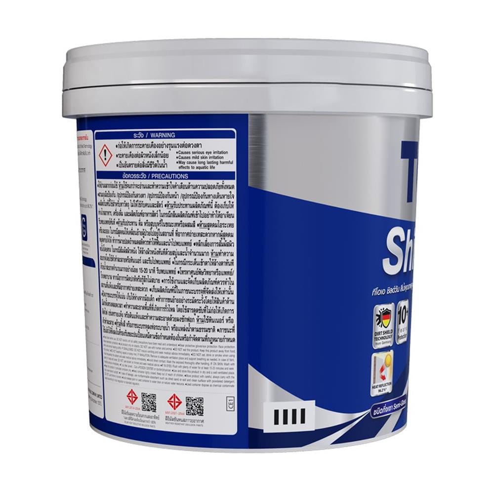สีน้ำทาภายนอก ชนิดกึ่งเงา TOA SHIELD-1 BASE D สีขาว 2.5 แกลลอน