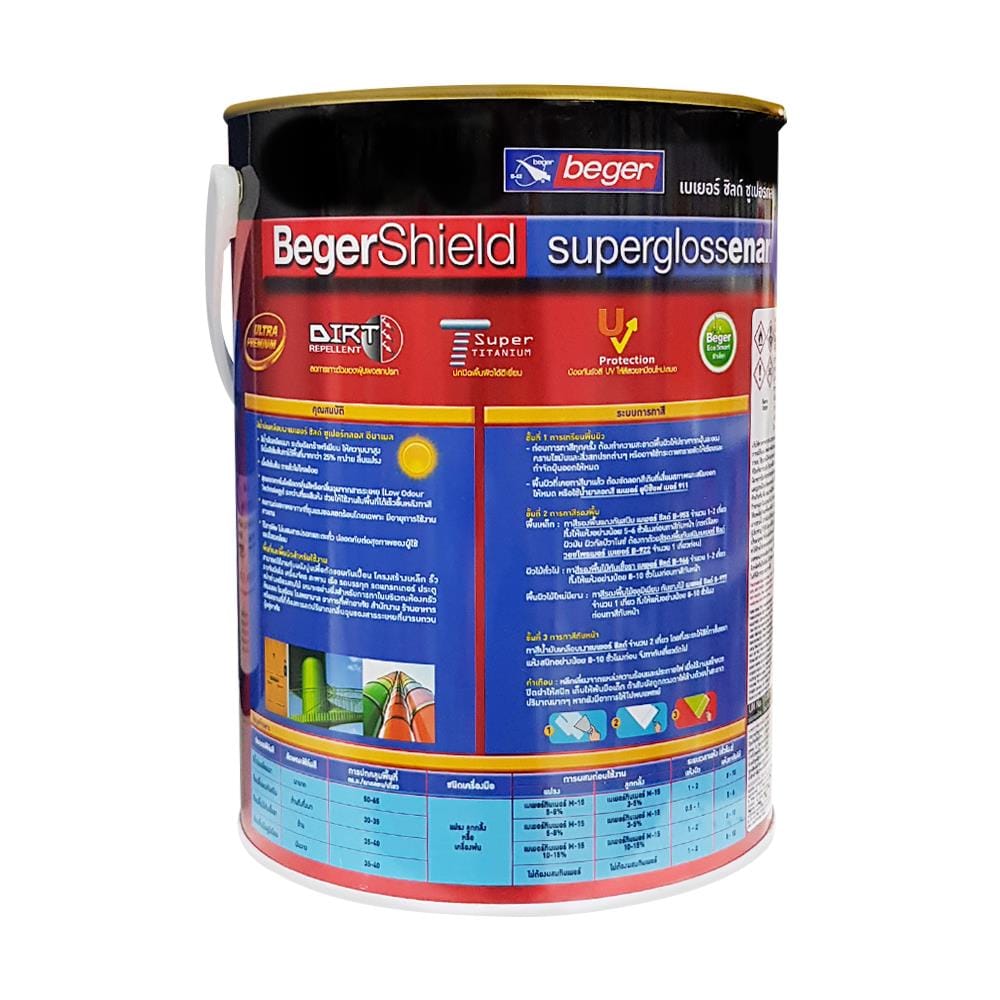 สีน้ำมัน BEGERSHIELD SUPERGLOSS BASE A กึ่งเงา 1 แกลลอน