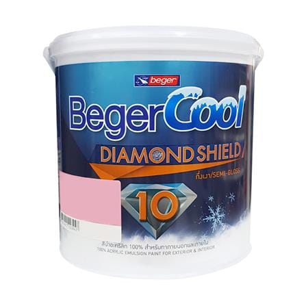 สีน้ำทาภายนอก BEGER Cool DiamondShield 10 BASE D กึ่งเงา 1 แกลลอน_0