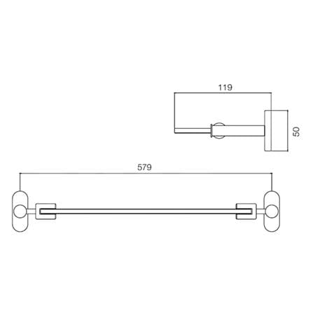 หิ้งกระจก WS AX-5505 สเตนเลส_1