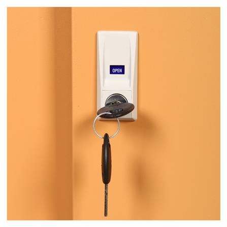 ตู้เหล็กสูงบานเลื่อนทึบ LUCKY WORLD KSS-914-EG สีน้ำตาล_4