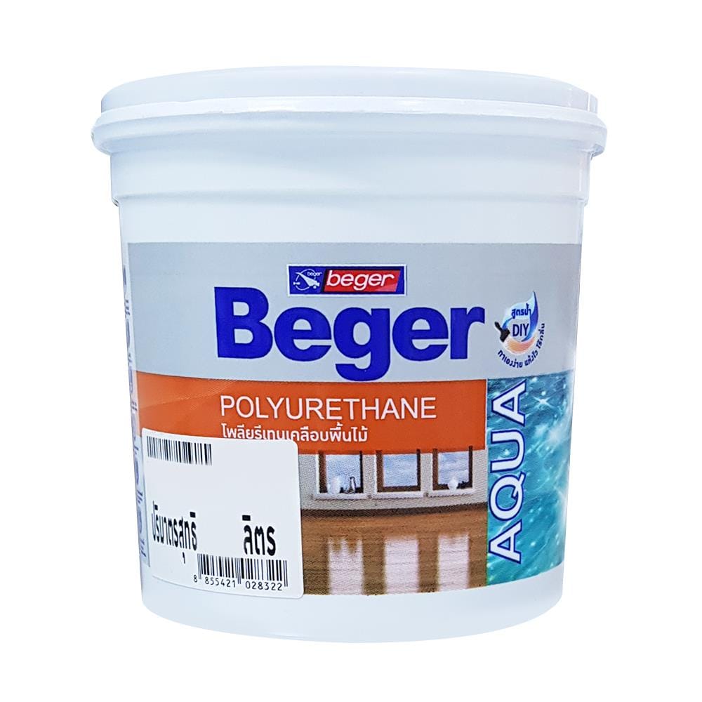 โพลียูรีเทนภายใน BEGER AQUA AP100 1K เงา 1/4 แกลลอน