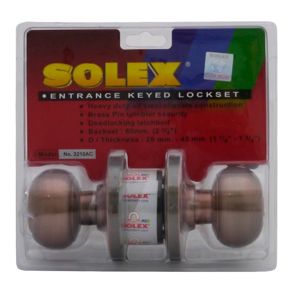 ลูกบิดประตู หัวจัน SOLEX 3210 AC สีทองแดงรมดำ