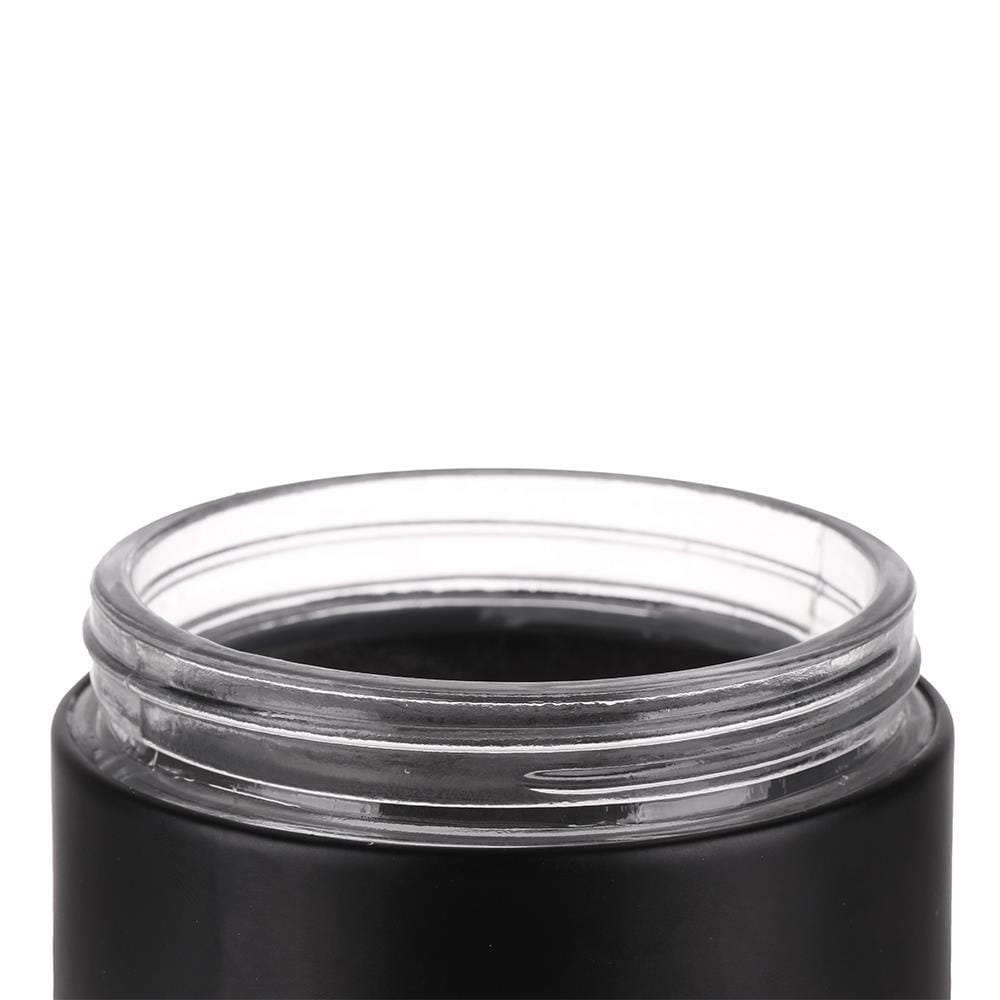 ขวดโหลแก้วกลมฝาเกลียว S สีดำ