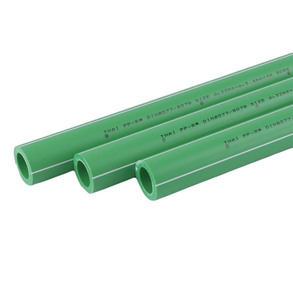 ท่อ PP-R THAI PP-R SDR6 D32 1 นิ้ว 4 ม. สีเขียวคาดขาว