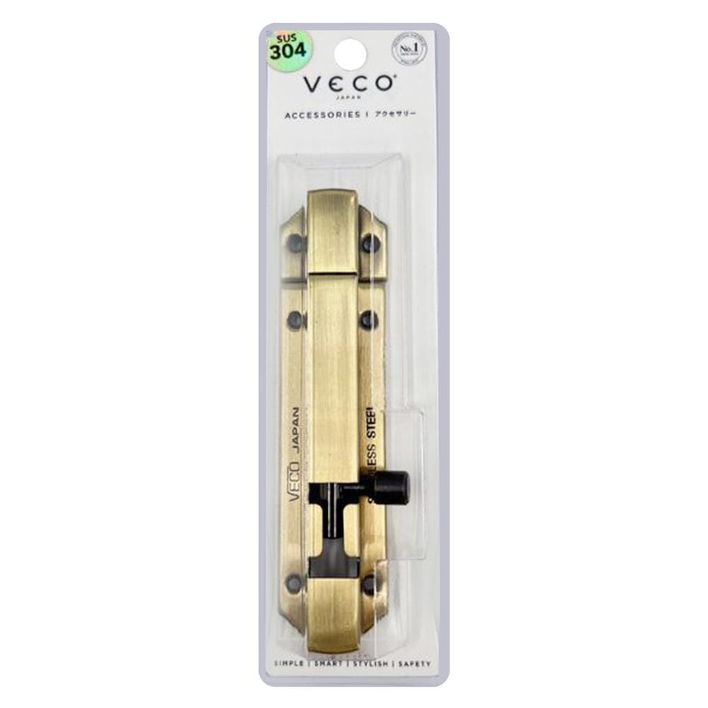 กลอนสปริง VECO WL44 4 นิ้ว สีทองเหลืองรมดำ