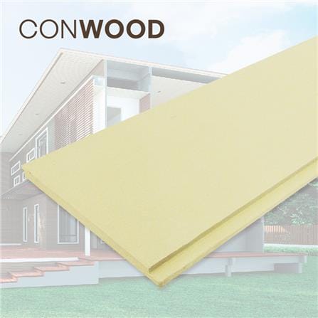 ไม้ผนังบังใบ CONWOOD G0 ลายเสี้ยน 20.3X305X1.1 ซม. สีขาวงาช้าง_4