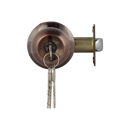 ลูกบิดประตู หัวกลม (พร้อม DEADBOLT) HAFELE 489.93.309 สีทองแดงรมดำ_1