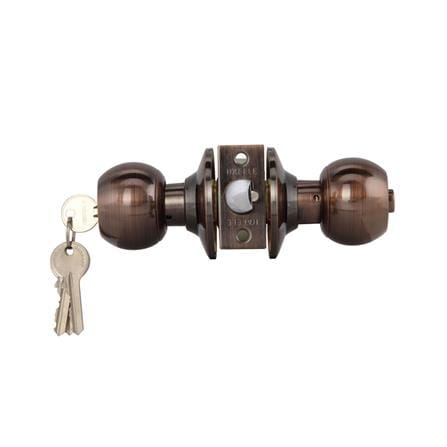 ลูกบิดประตู หัวกลม (พร้อม DEADBOLT) HAFELE 489.93.309 สีทองแดงรมดำ_2