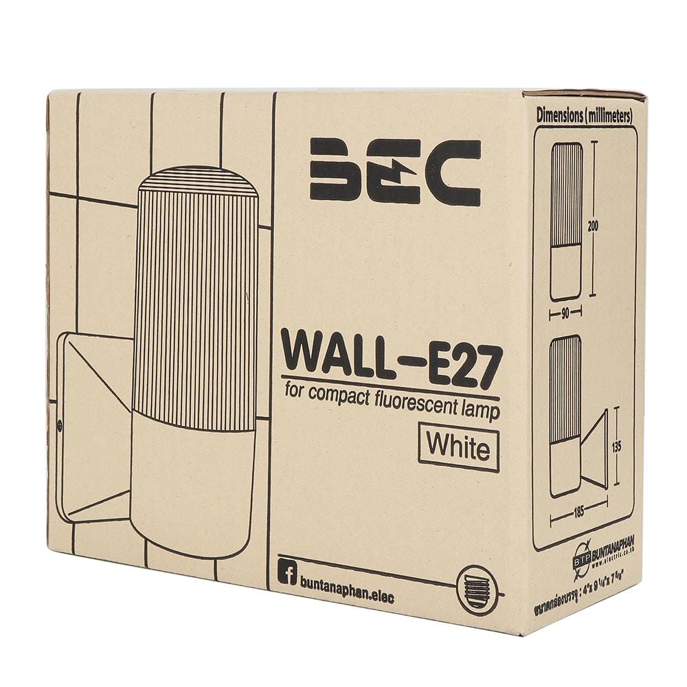 ไฟกิ่งภายนอก BEC WALL E27 สีขาว