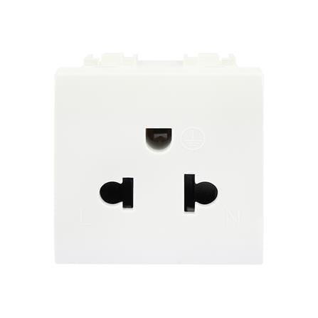 เต้ารับเดี่ยว 3 ขา มีกราวด์ BTICINO N4126 LIVING LIGHT สีขาว_0
