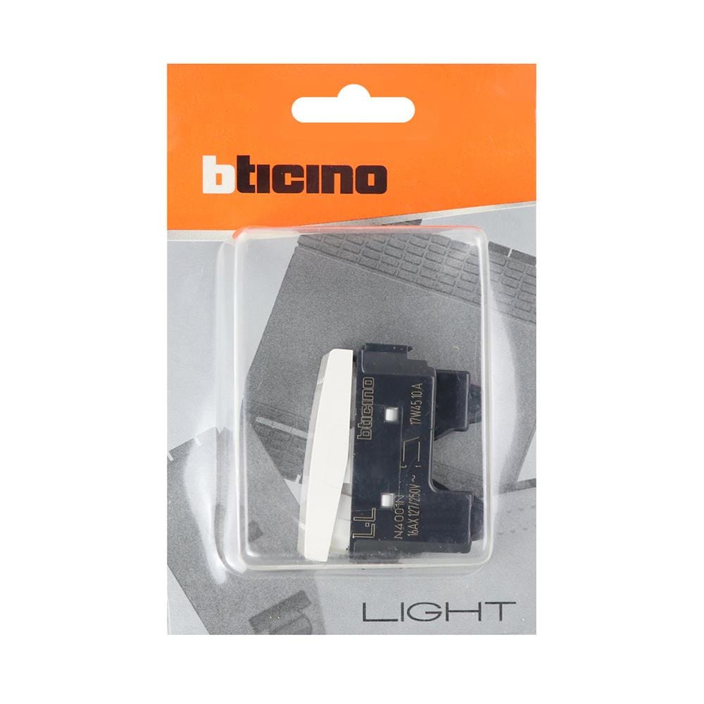 สวิตช์ 1 ทาง BTICINO SN4001F LIVING LIGHT 1 ช่อง สีขาว