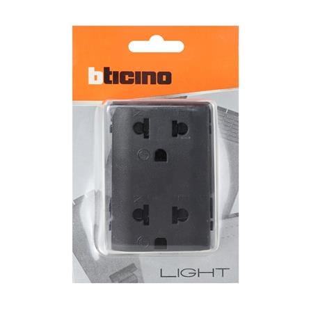 เต้ารับคู่ 3 ขา BTICINO L4185LIVING สีดำ_3