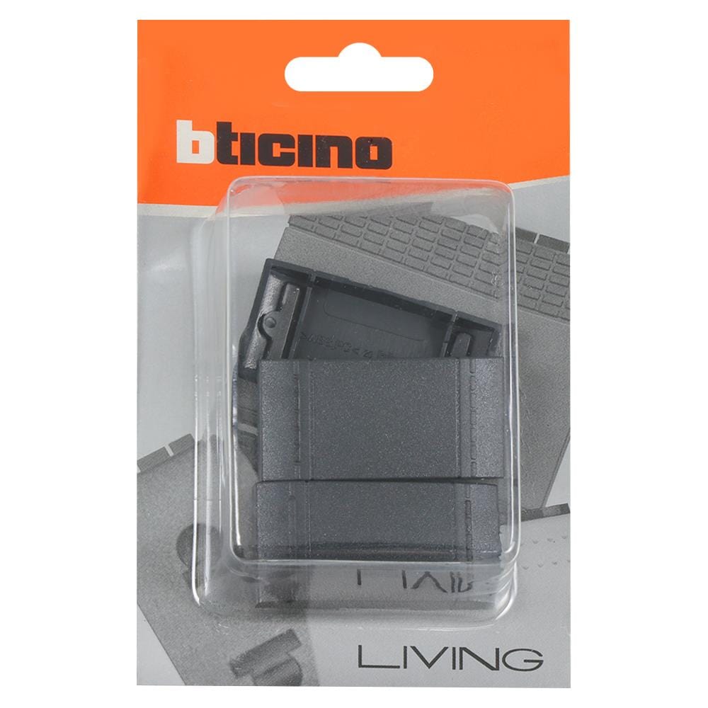 ฝาครอบสวิตช์ 1 ช่อง BTICINO L4911 LIVING สีดำ (แพ็ก 3 ชิ้น)