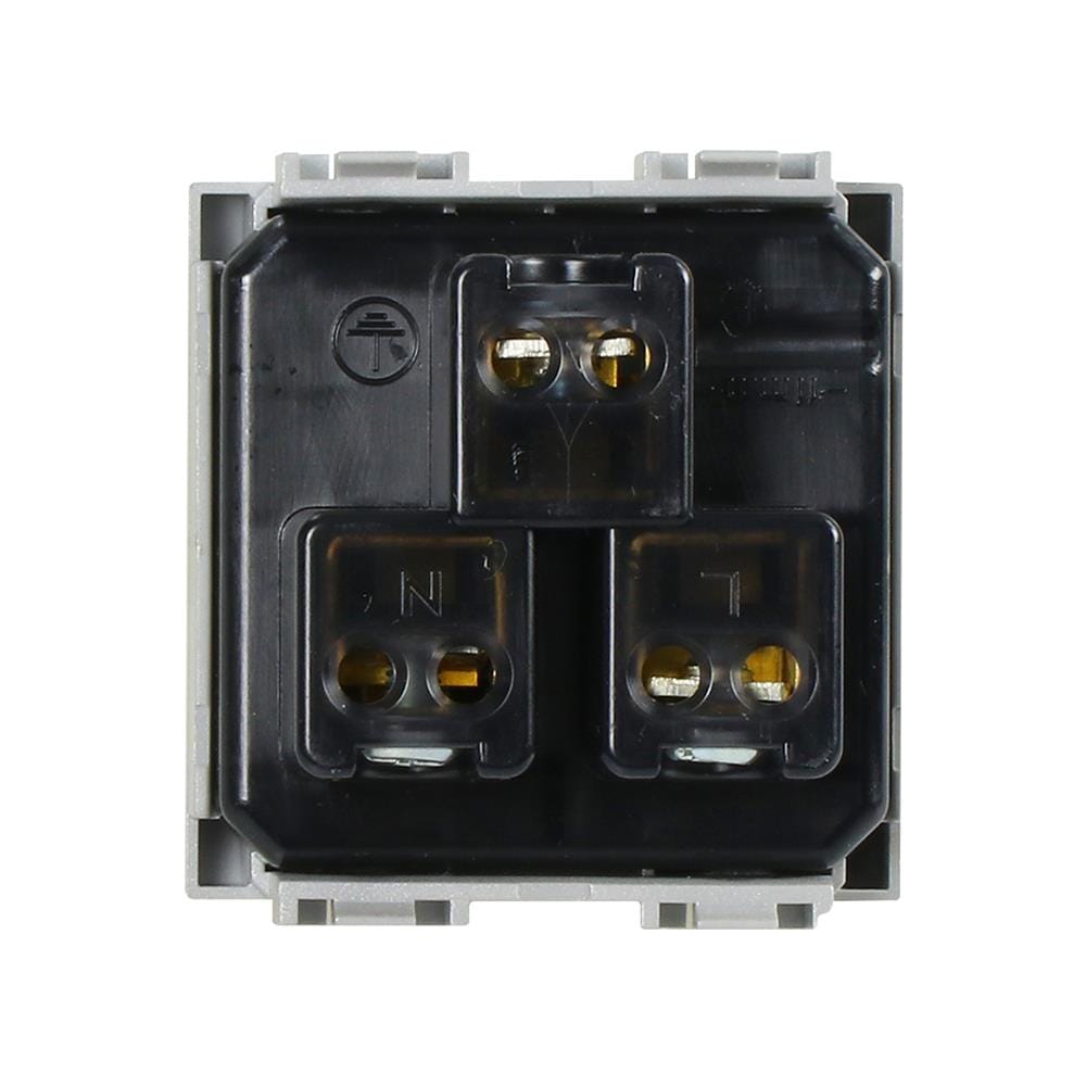 เต้ารับเดี่ยว 3 ขา BTICINO NT4126 LIVING LIGHT สีเงิน