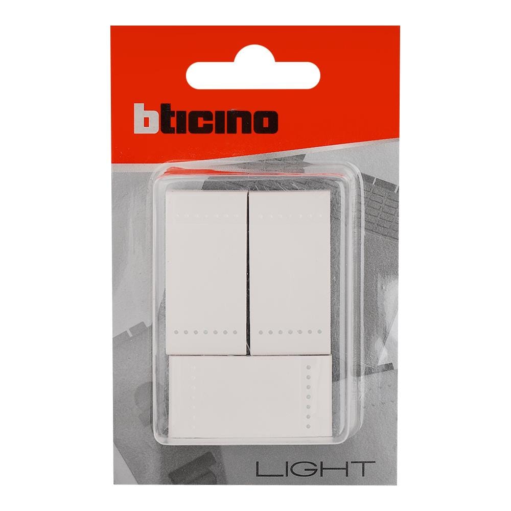 ฝาครอบสวิตช์ 1 ช่อง BTICINO SN4911F LIVING LIGHT สีขาว (แพ็ก 3 ชิ้น)