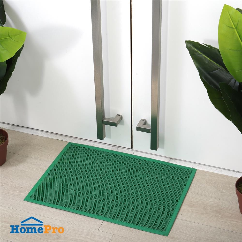 พรมเช็ดเท้าดักฝุ่น HOME LIVING STYLE Z 48X68 ซม. สีเขียว