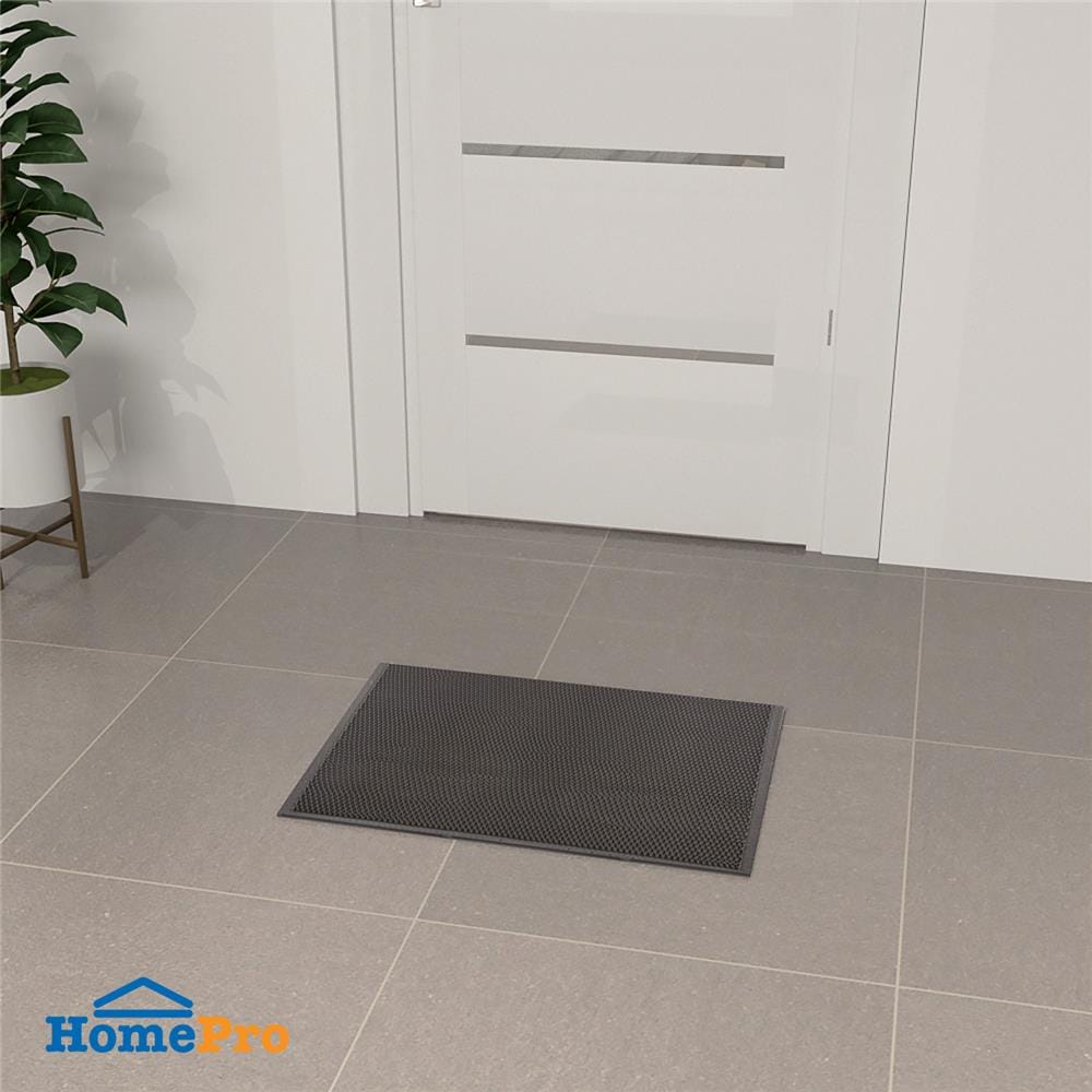 พรมเช็ดเท้าดักฝุ่น HOME LIVING STYLE Z 48X68 ซม. สีเทา