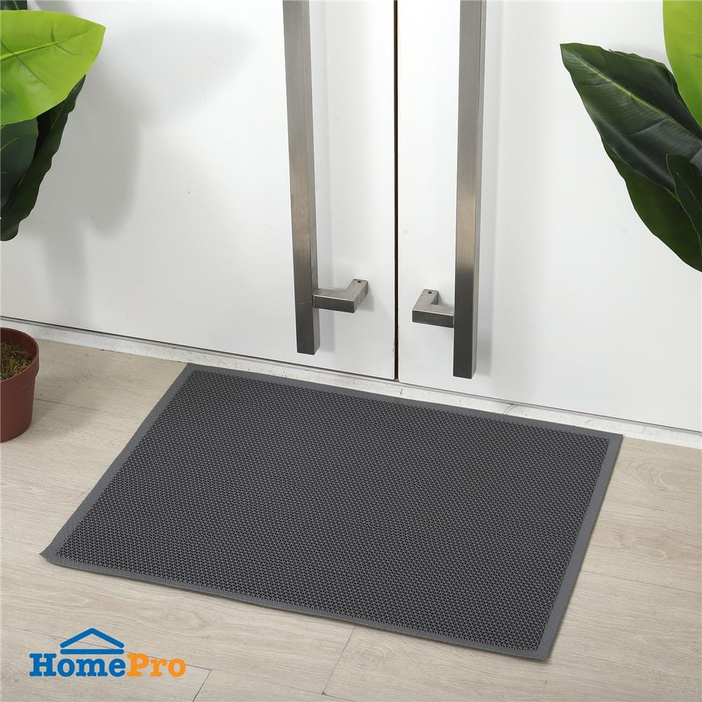 พรมเช็ดเท้าดักฝุ่น HOME LIVING STYLE Z 58X78 ซม. สีเทา